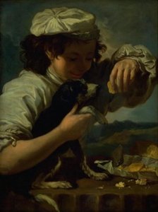 Un ragazzo con un cane (Allegoria del "Gusto")