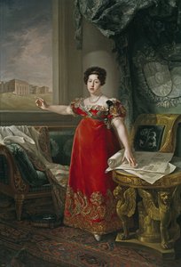 Maria Isabella di Braganza davanti al Museo del Prado