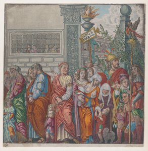 Foglio 7: processione, dal Trionfo di Giulio Cesare da Bernardo Malpizzi