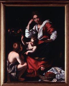 Rappresentazione della Sacra Famiglia con San Giovanni Battista bambino da Bernardo Strozzi