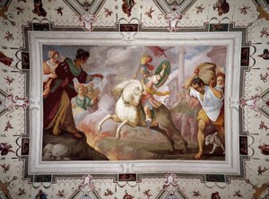 La morte di Marco Curzio, Villa Centurione, Sampierdarena, 1613-15 da Bernardo Strozzi