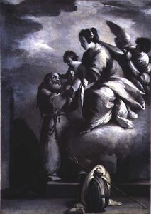 La Vergine porge il Bambino Gesù al Beato Felice da Cantalice da Bernardo Strozzi