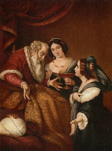 Ester implora misericordia da Assuero da Bernardo after Strozzi
