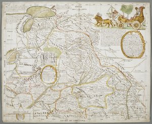 Mappa di Parti del Nuovo Messico da Bernardo de Miera y Pacheco