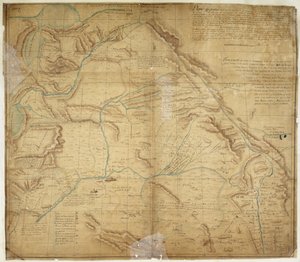 Mappa della maggior parte del Nuovo Messico e di una parte dell