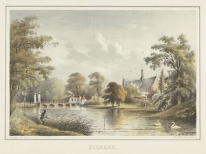 Veduta di Alkmaar con la Grande Chiesa da Bernardus Gerardus ten Berge