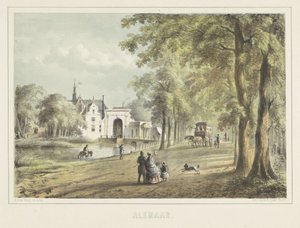 Veduta di Alkmaar con la Laurenskerk da Bernardus Gerardus ten Berge