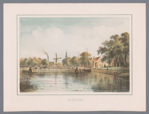 Veduta della città di Alkmaar da Bernardus Gerardus ten Berge