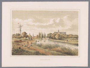Veduta della città di Alkmaar da Bernardus Gerardus ten Berge