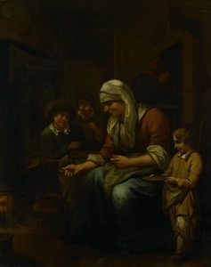 Donna che fa frittelle da Bernardus van Schijndel
