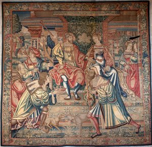 Ciclo di Edipo: Edipo e Giocasta (dettaglio) da Bernart van (attr. to) Orley