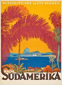Poster pubblicitario per la compagnia di navigazione tedesca 