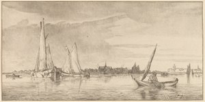 Fiume con città