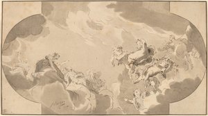 Decorazione del soffitto da Bernhard Schreuder after Jacob de Wit
