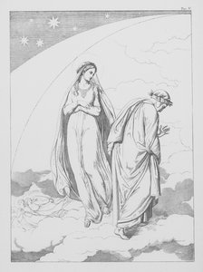 Divina Commedia di Dante, Paradiso, Tavola V (litografia) da Bernhard Schuler