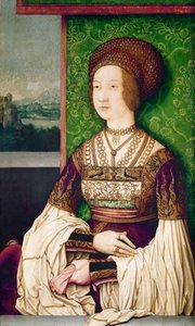 Ritratto di Bianca Maria Sforza, seconda moglie di Massimiliano I, Imperatore del Sacro Romano Impero da Bernhard Strigel