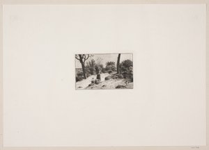 Paesaggio con una donna che porta un cesto. Parte da Kullen da Bernhard Ulrik Middelboe