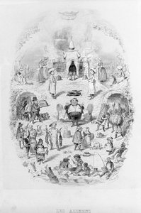 Cibo: cucina e diversi modi di preparare il cibo in Brillat - Savarin illustrato da Bertall. Parigi 1840