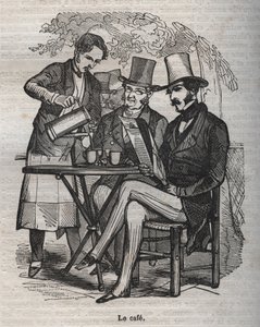 Le café - incisione in “La Physiologie du goût” di Jean Anthelme Brillat Savarin
