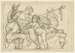 Progetto per un rilievo con Amore e una figura sdraiata di Anacreonte da Bertel Thorvaldsen