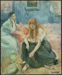 Due donne si lavano da Berthe Morisot