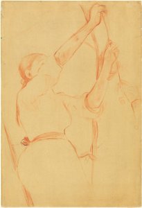 Ragazza che raccoglie ciliegie da Berthe Morisot