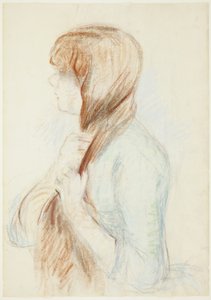 Ragazza che intreccia i capelli (La Natte) da Berthe Morisot
