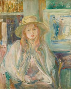 Ragazza con cappello di paglia da Berthe Morisot