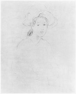 Testa di donna (Verso) 1893 da Berthe Morisot