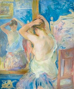 Davanti allo specchio, c. 1890 da Berthe Morisot