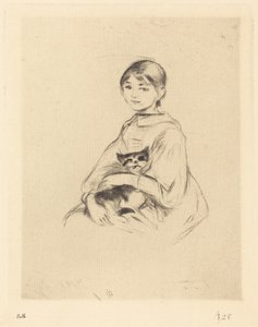 Bambina con Gatto da Berthe Morisot