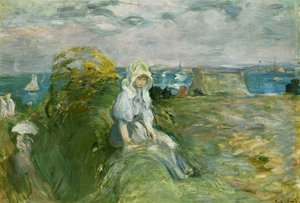 Sulla scogliera a Portrieux, 1894 da Berthe Morisot