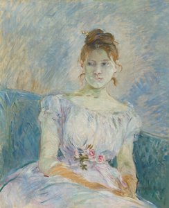 Paula Gobillard nel suo abito da ballo da Berthe Morisot