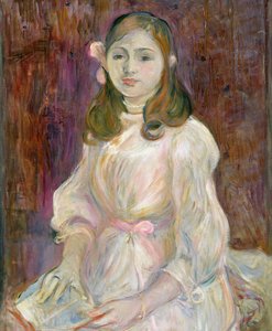 Ritratto di Julie Manet (1878-1966) che tiene un libro, 1889