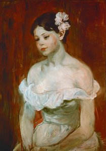 Ritratto di giovane donna... (olio su tela) da Berthe Morisot