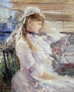 Profilo di una giovane donna seduta da Berthe Morisot