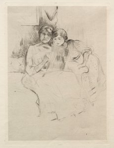 La Lezione di Disegno (Berthe Morisot Disegna con Sua Figlia)
