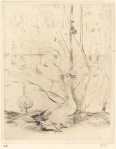 Passeggiata nel bosco di Boulogne da Berthe Morisot