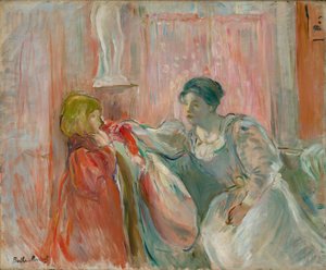 Donna e bambino da Berthe Morisot