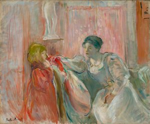 Giovane donna e bambino da Berthe Morisot