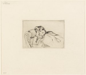 Giovane donna a riposo da Berthe Morisot