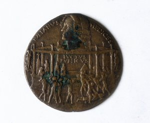 Medaglia raffigurante la Congiura dei Pazzi. Giuliano de