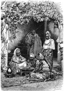 Una famiglia araba di Tlemcen, Algeria, c1890 da Auguste Bertrand