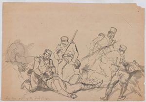 Gurkha che saccheggiano i morti Sikh da Bethune Donald Grant