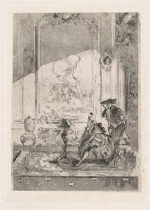 La lezione di violino, c. 1874 da Bianchi Mose
