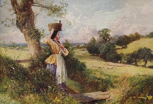 La lattaia, 1860, c. 1915 da Birket Foster