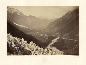 La valle di Chamonix, vista sullo Chapeau da Bisson Frères