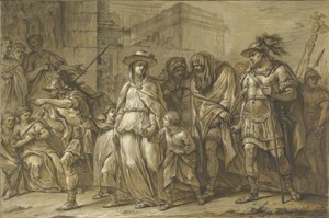 Julius Sabinus ed Epponina con i loro due figli portati prigionieri a Roma da Blaise Nicolas Lesueur