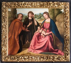 Adorazione dei pastori, Madonna con Gesù Bambino e due pastori da Boccaccio Boccaccino