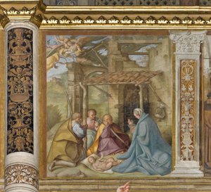 Navata Centrale, Quarta Campata Nord, Adorazione dei Pastori, Boccaccio Boccaccino 1516-17